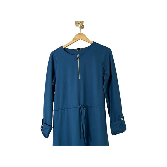 AMBERNOON II by Dr. Erum Ilyas SunSavvy UPF50 Maxi Dress Mallard Blue S - Picture 2 of 5